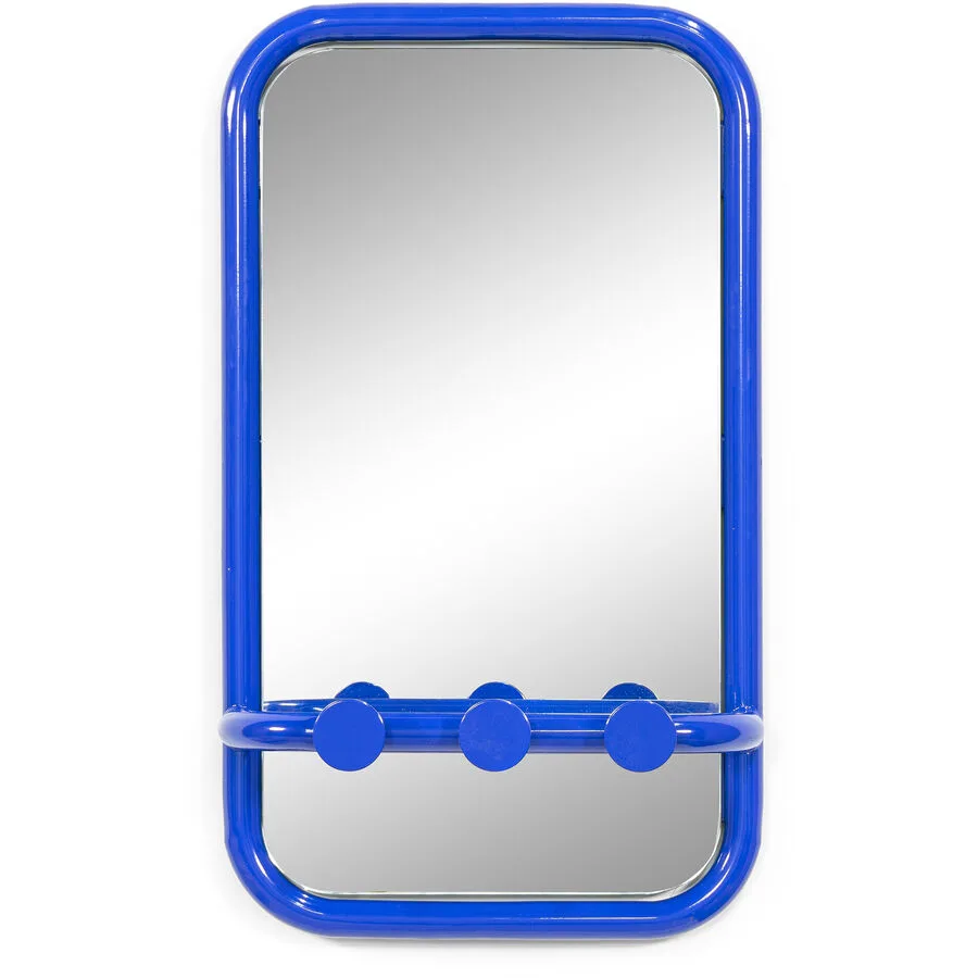 Spinder Design Garderobe Balder blau Stahl/Glas Rechteckig B 35 H 60 cm