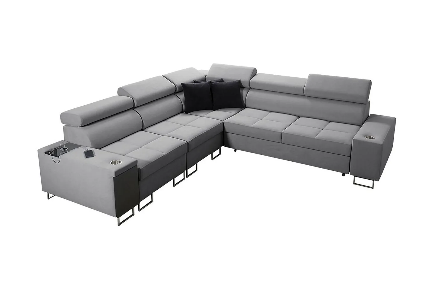 Morenia 3-sits Hörnbäddsoffa Höger - Ljusgrå