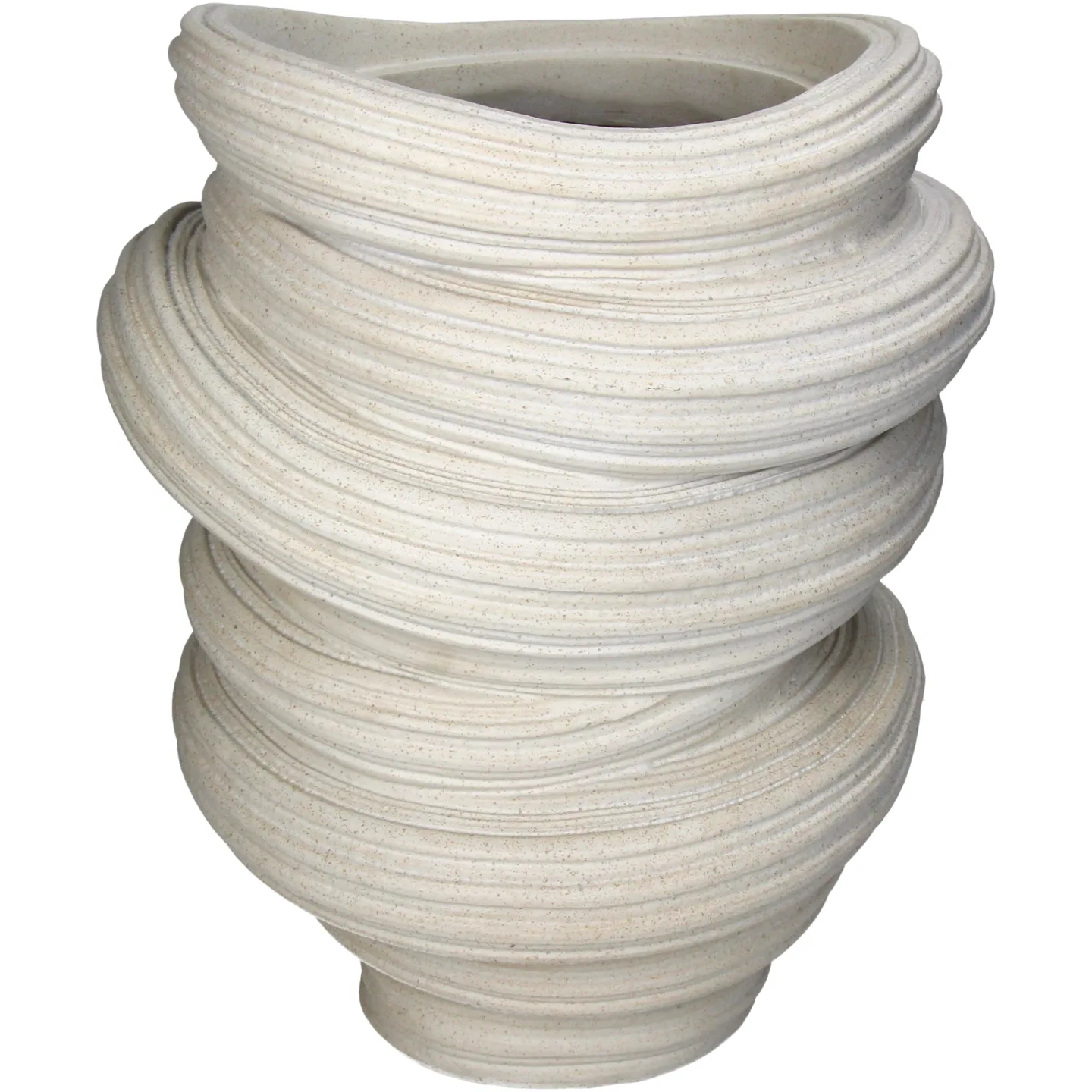 Kersten Vase Polyresin, Beige H: 33 cm | Schubiger Möbel