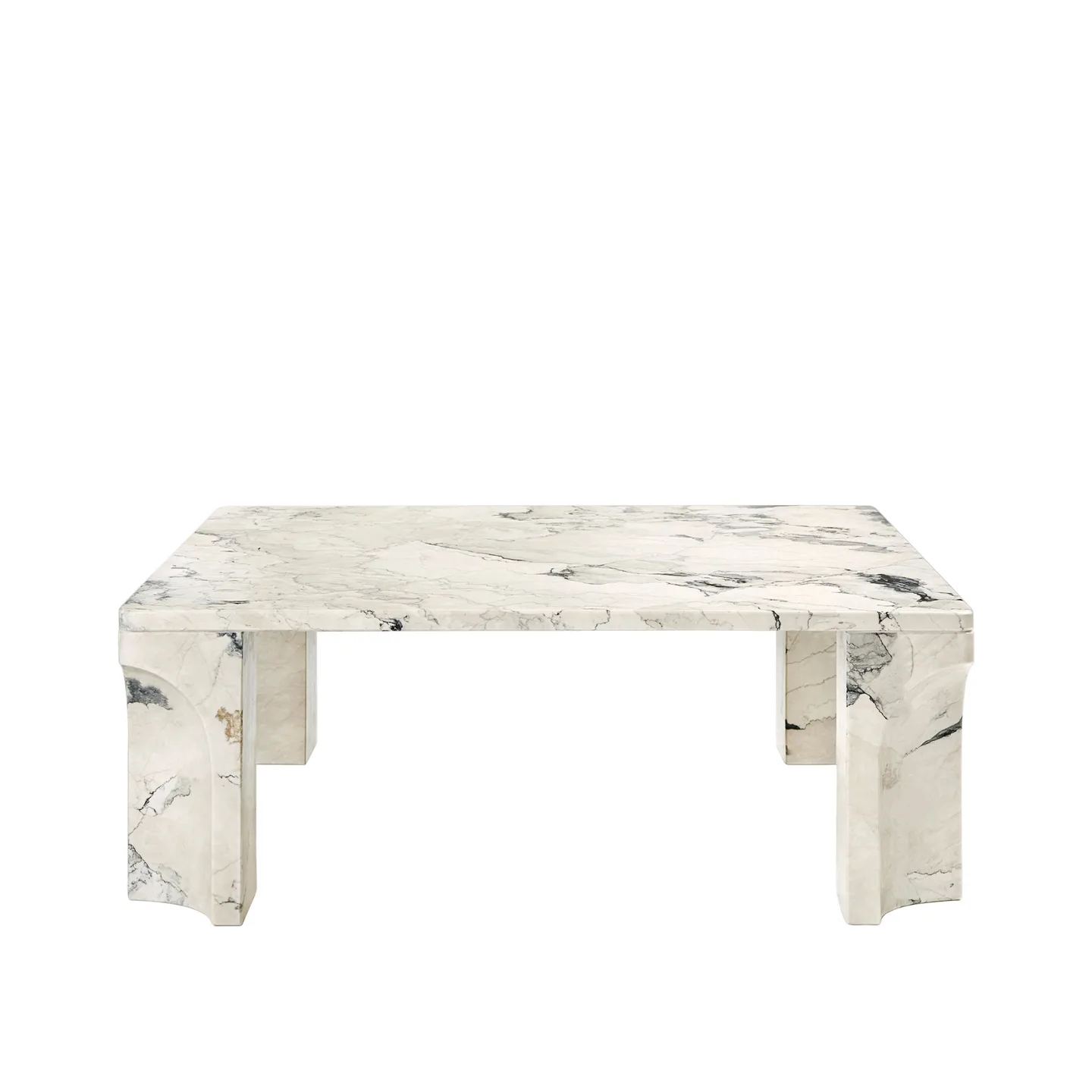 Gubi - Doric Coffee Table Square / Electric Grey - Soffbord - GamFratesi - Vit - Sten