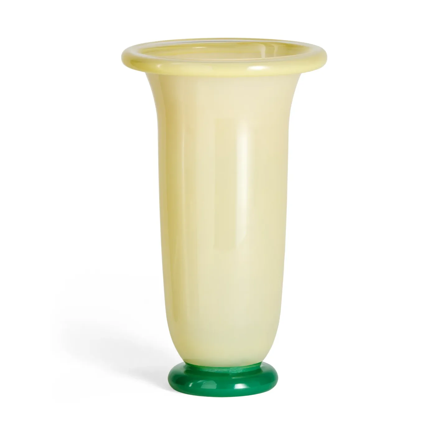 HAY Empire vas Large Sand-lemon rim-green base