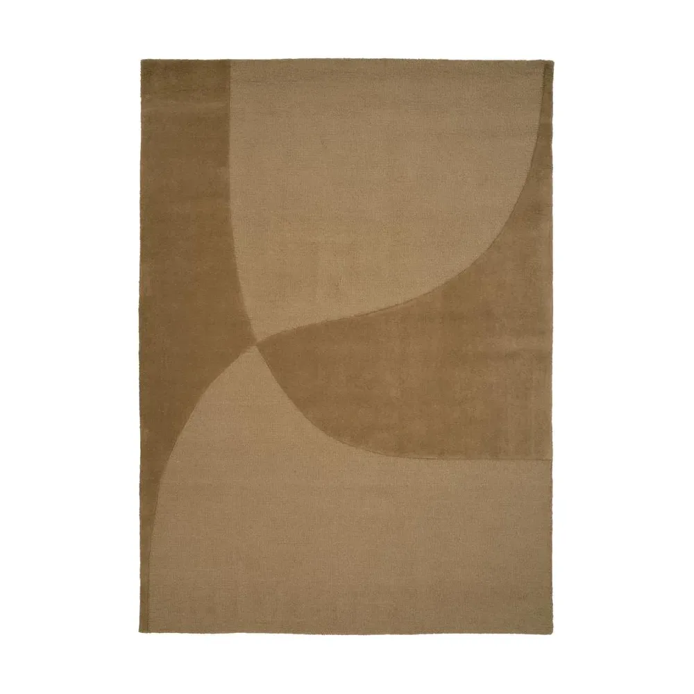 Linie Design Split Plains matta Mustard, 200x300 cm