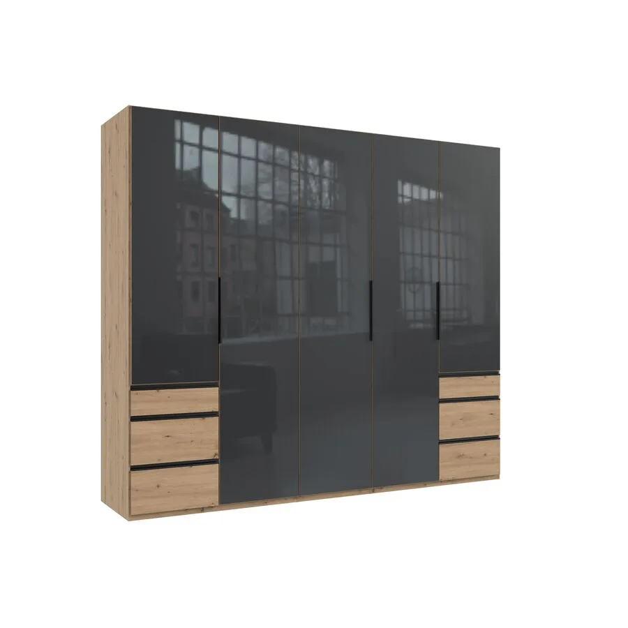 Kleiderschrank Sanko Eiche Nachbildung Holzwerkstoff B 250 cm