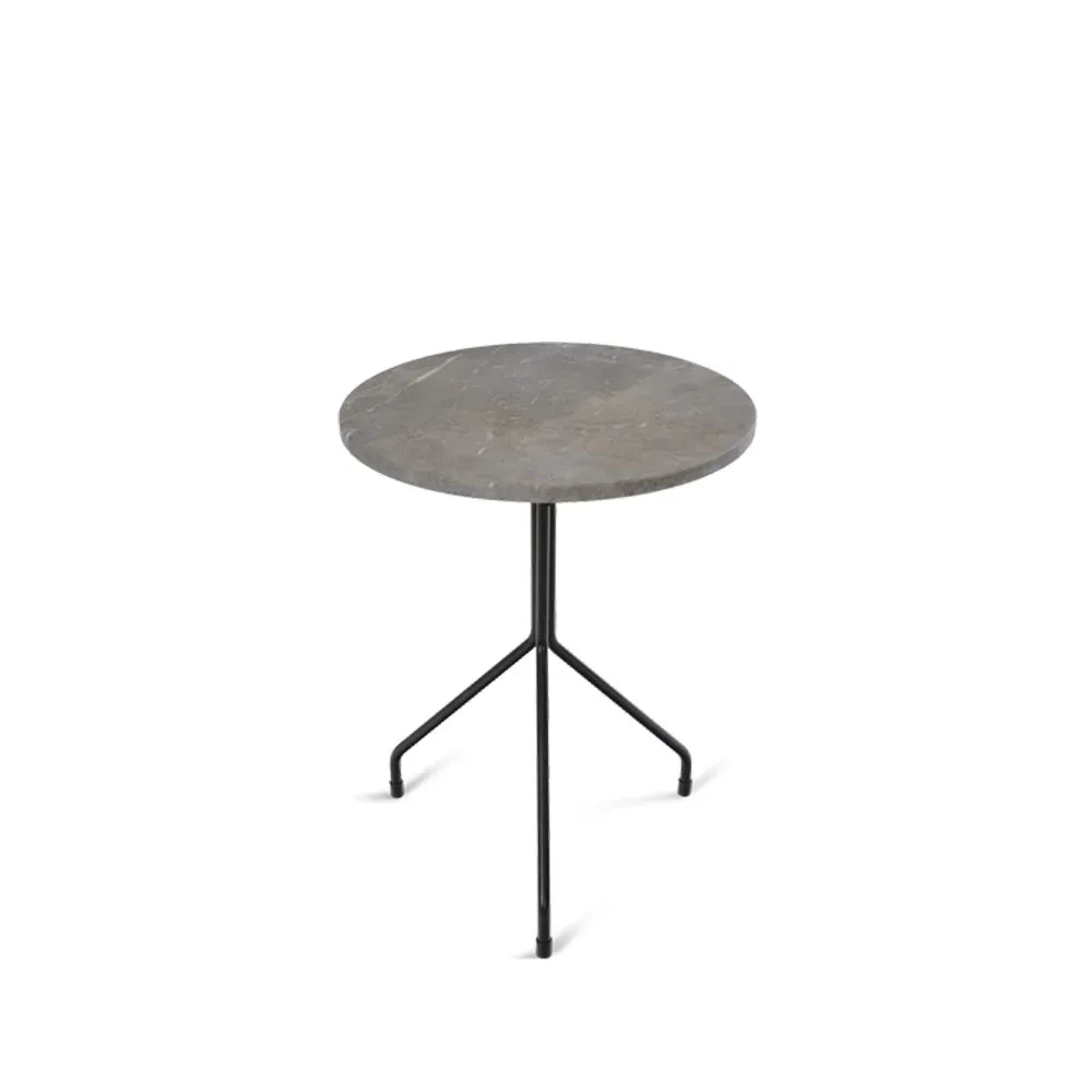 OX Denmarq Allforone Beistelltisch Grey marble-black, Ø50 cm