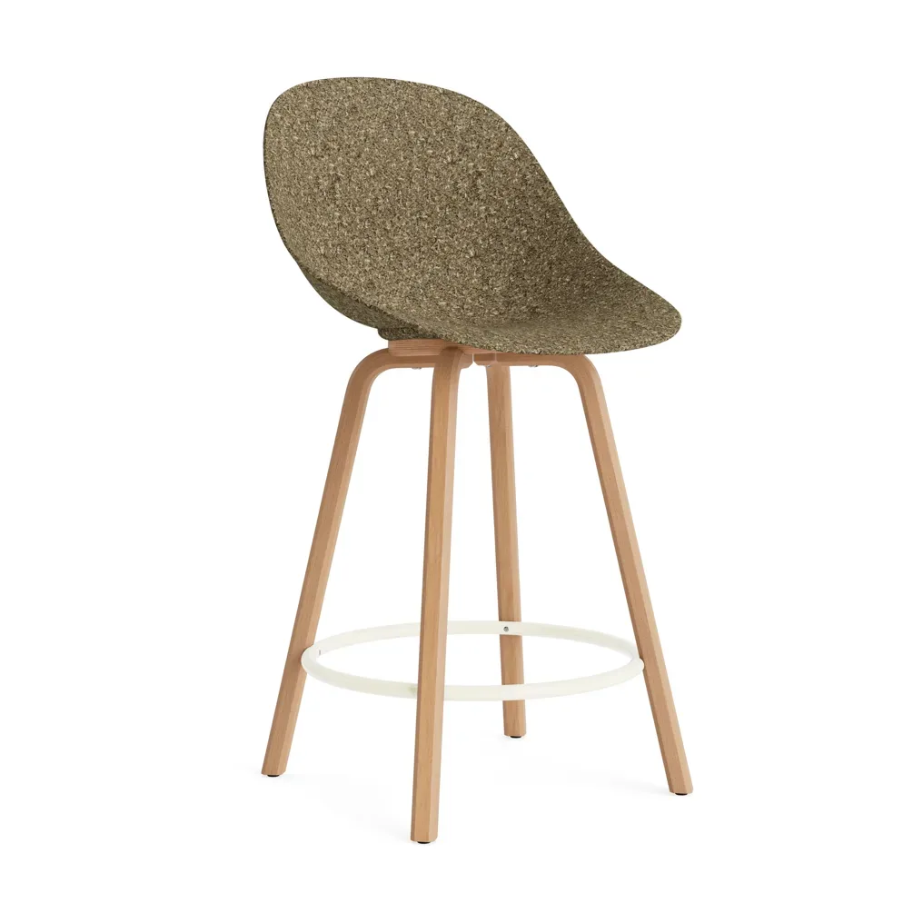 Normann Copenhagen Mat Bar Chair Barhocker 65 cm Seaweed-beech-cream steel