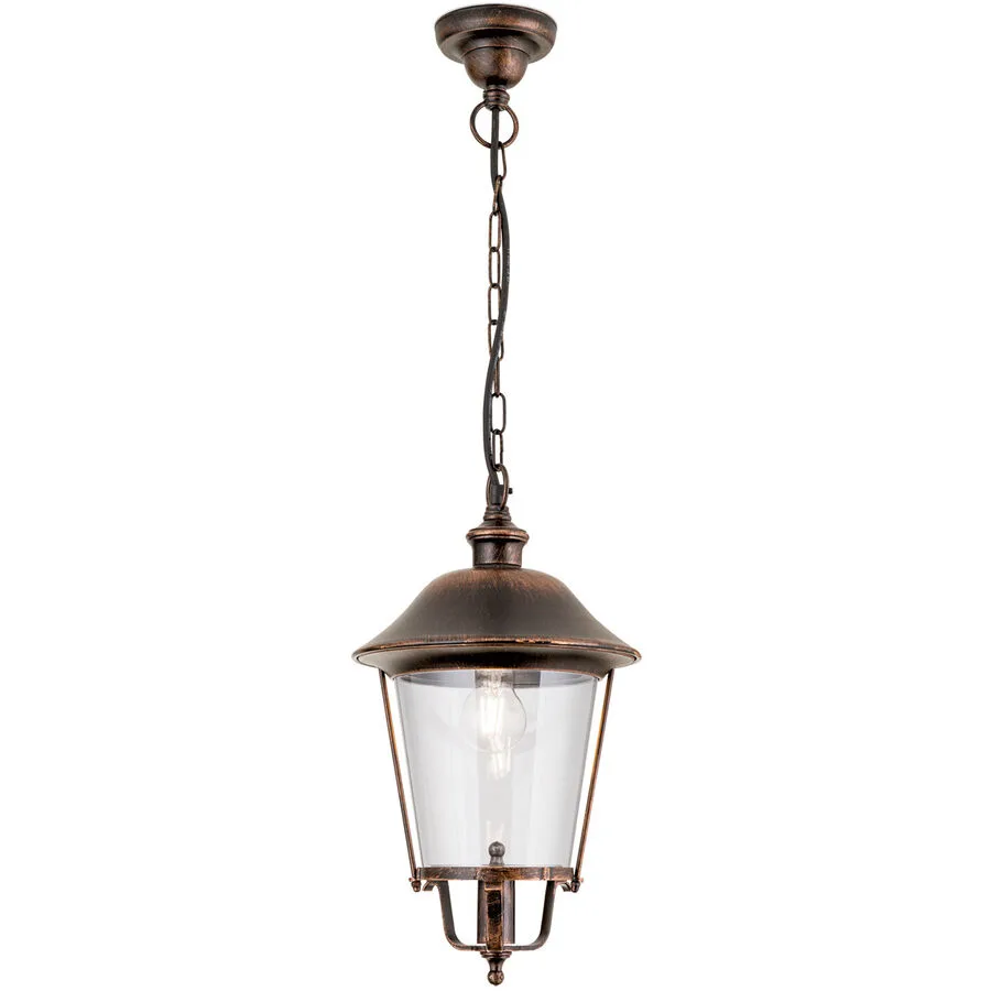 Aussenlampe Kenzo Kupfer/Schwarz 25 cm 25 cm - Farbe: schwarz/kupfer - Material: Siluminguss