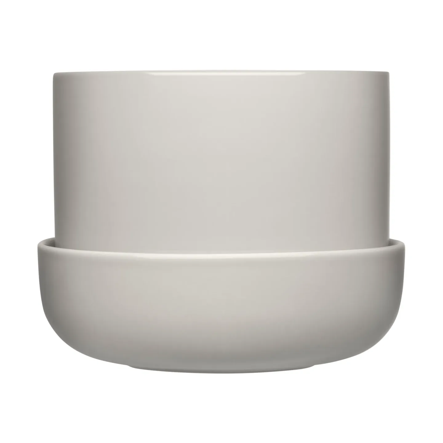 Iittala Nappula Blumentopf mit Untersetzer Ø17 cm h13 cm Hellgrau