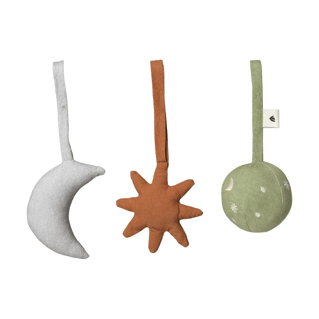 Ferm Living Skye babyleksaker 3 delar Tea green