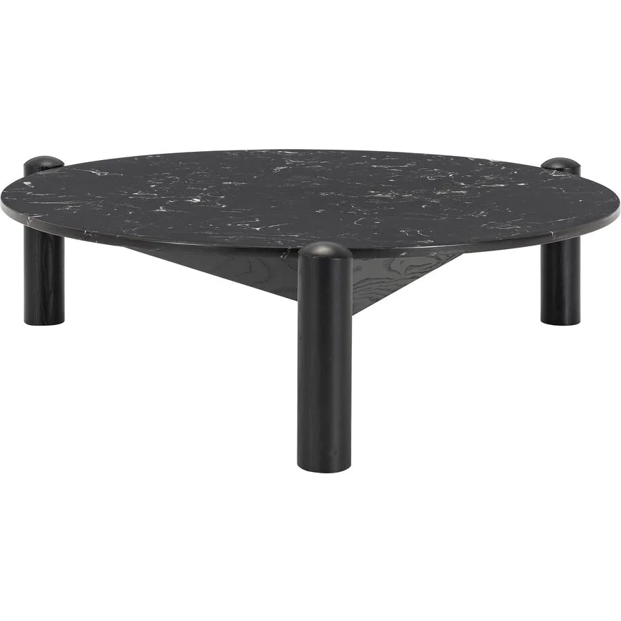 Salontisch Lima Schwarz Schiefer, Esche B 96 T 96 cm