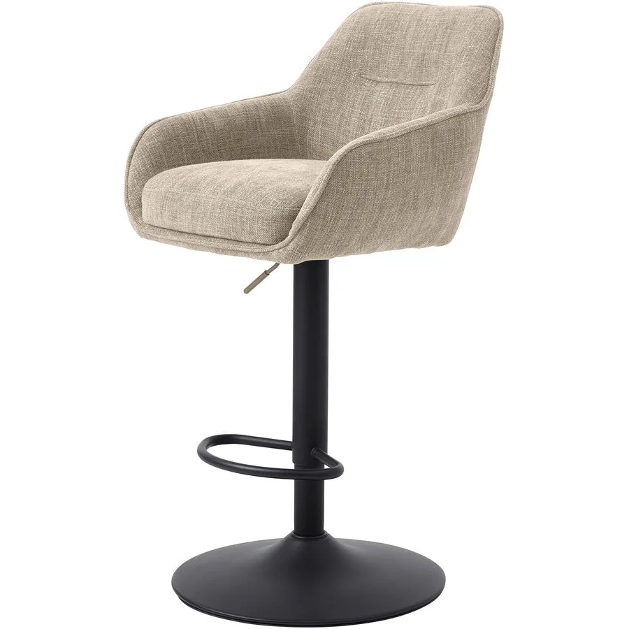 Barhocker 2er-Set Arel Leinen Polyester H 53 cm