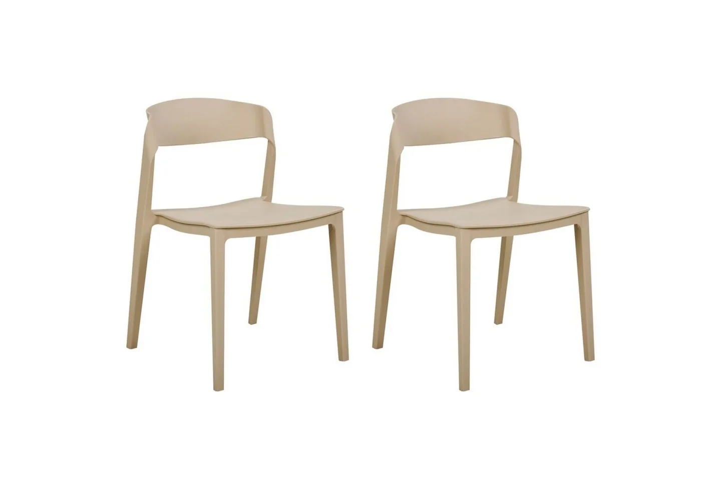 Matsalsstol Somers set om 2 Beige - Beige