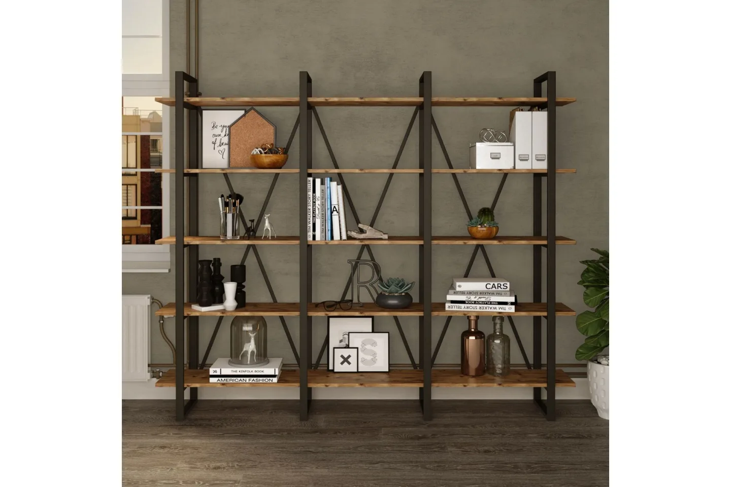 Hardyng Bokhylla 34x2120 cm - Natur