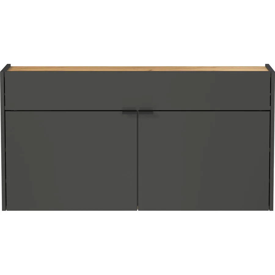 Schuhschrank Brano Eiche/graphit Holzwerkstoff B 110 H 57 cm