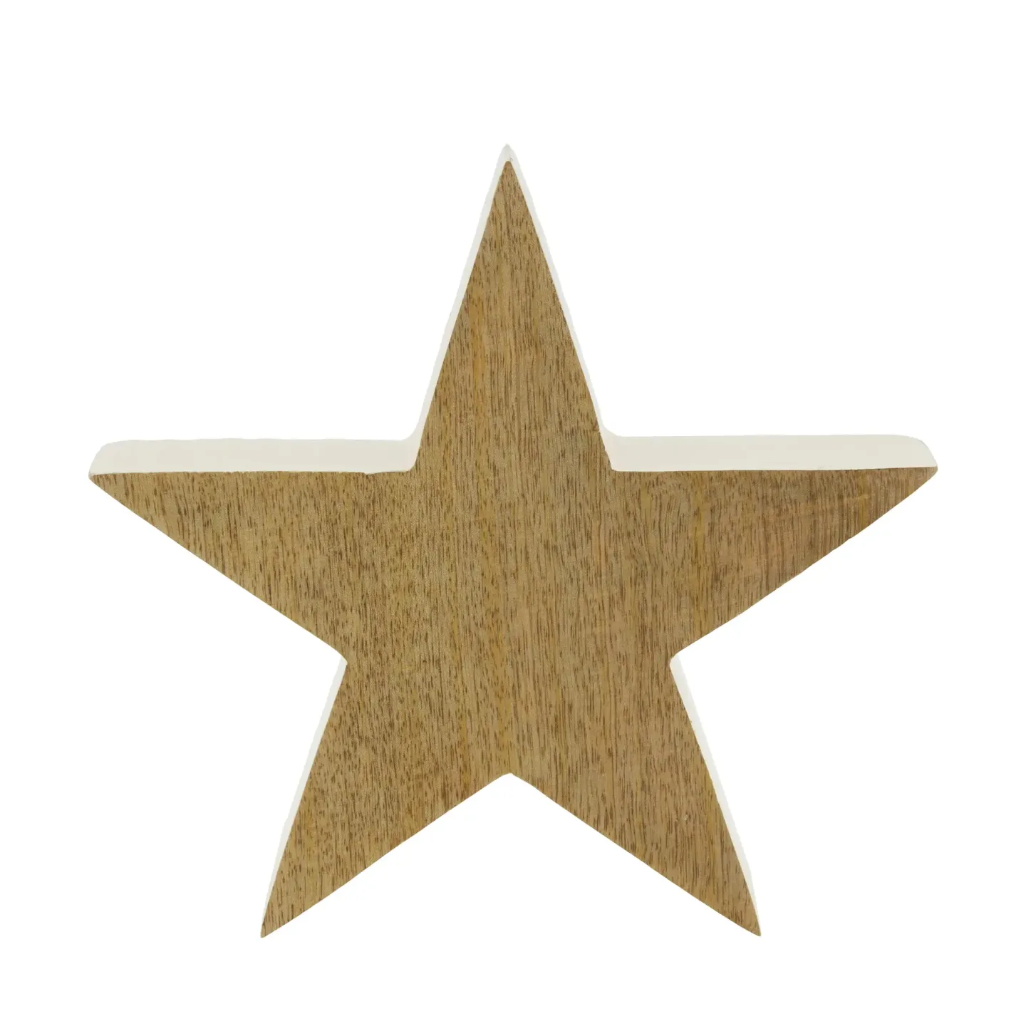 Decofinder Figur Stern Aus Mangoholz, Creme Beige | Schubiger Möbel