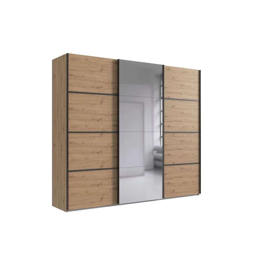 Kleiderschrank Jurky Eiche Nachbildung Holzwerkstoff B 270 cm