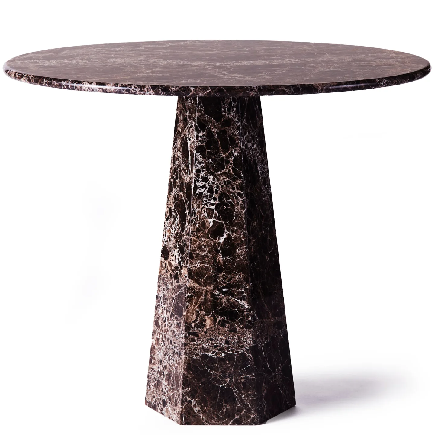 Dusty Deco - Hexagon Dining Table, Ø120 Marrone Emperador - Matbord - Edin & Lina Kjellvertz - Brun