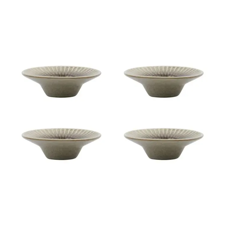 House Doctor Pleat Eierbecher 4er-Pack Grau-braun