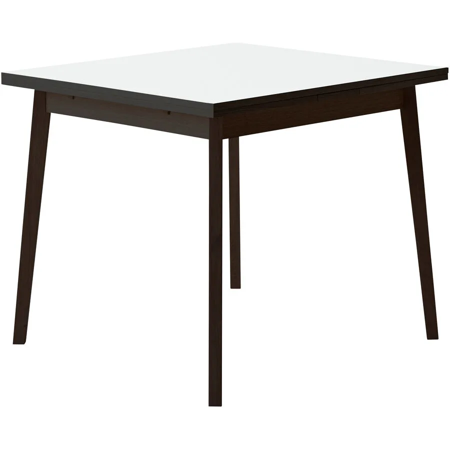Esstisch Sinthya weiss/schwarz Holz/Melamin Massivholz B 90 T 90 cm