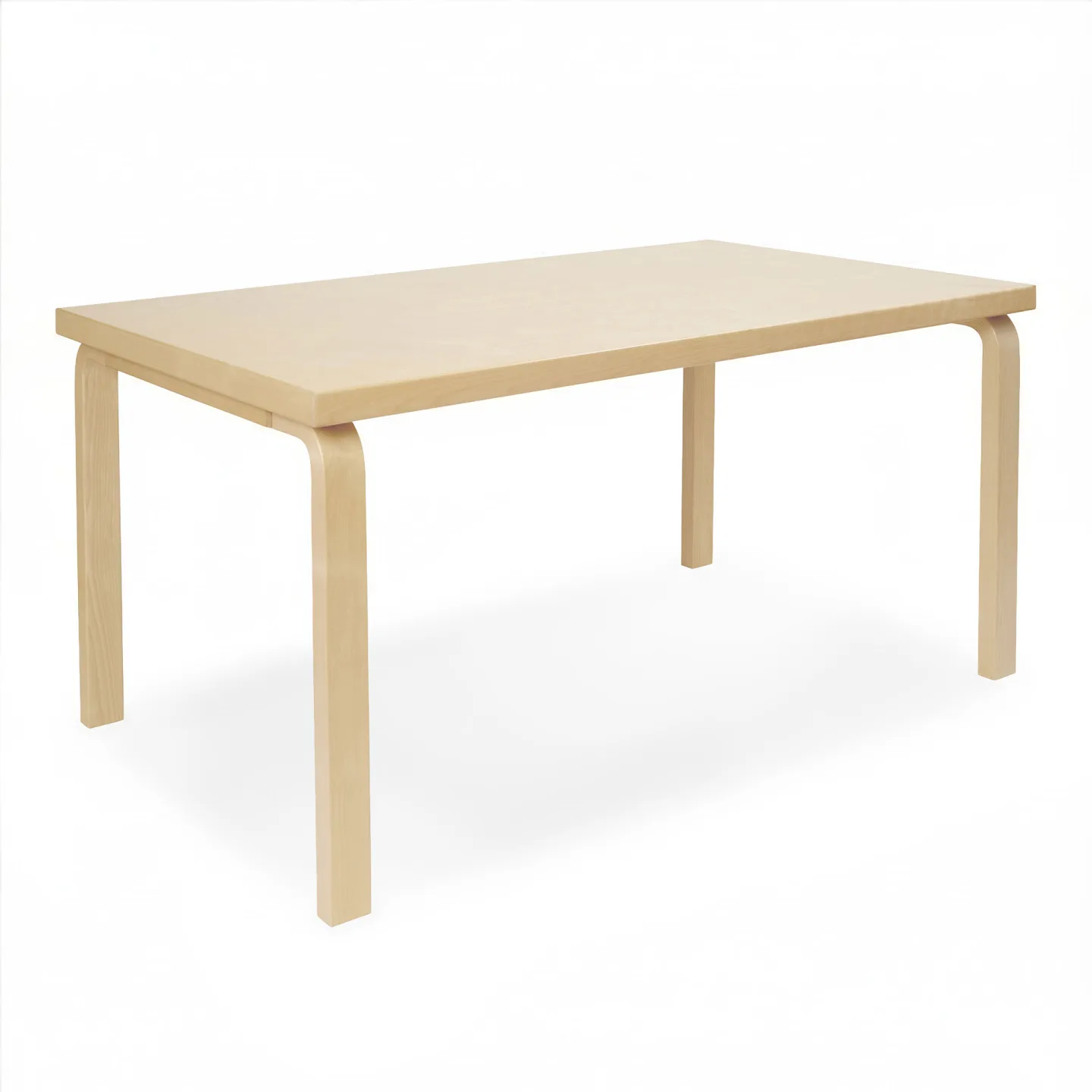 Artek - Aalto Bord 82B, Björkfanér, Klarlackad - Matbord - Alvar Aalto - Träfärgad - Trä