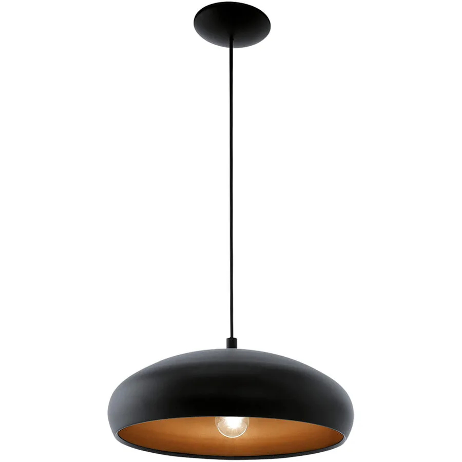 Pendellampe Mogano 1 Schwarz Stahl 110 cm