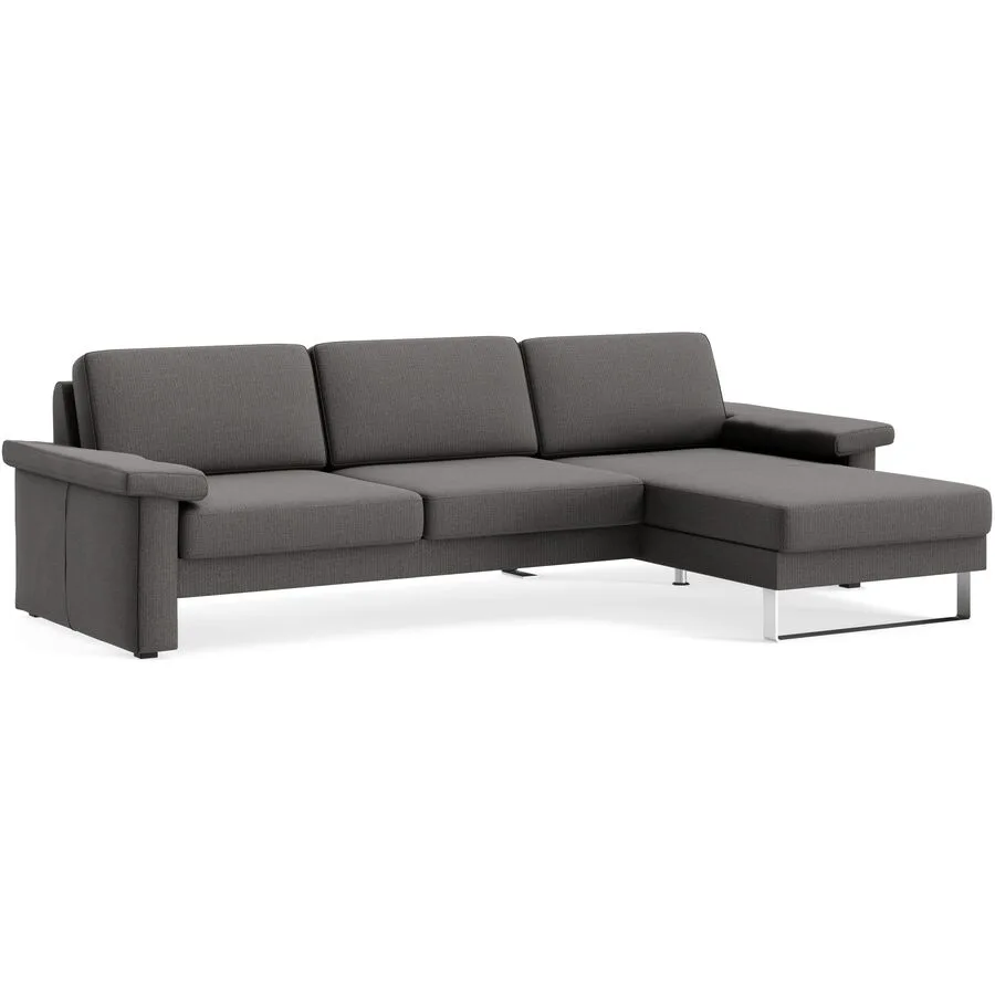 Ecksofa Devin Grau Stoff 267 cm 157 cm - Möbel Konfigurator: Traummöbel individuell zusammenstellen