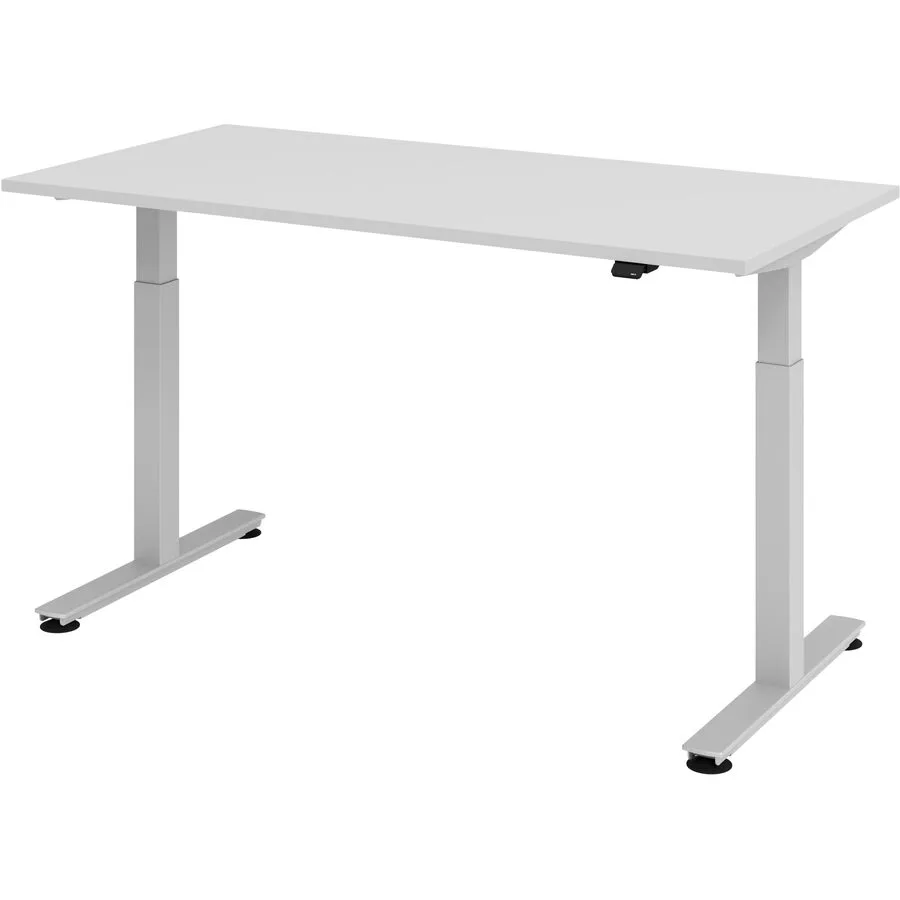 Schreibtisch Office Grau Holz 160 cm - Material: Holzwerkstoff