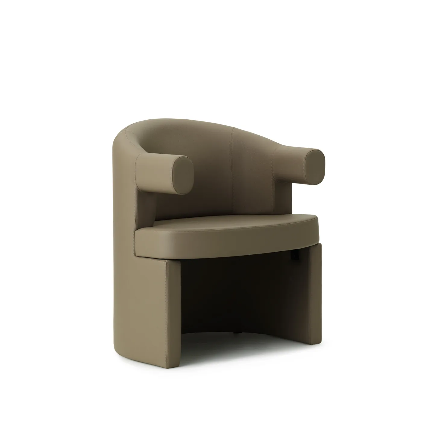 Normann Copenhagen - Burra Chair - Ultra Leather 41585 - Fåtöljer - Simon Legald - Brun - Trä/Skum