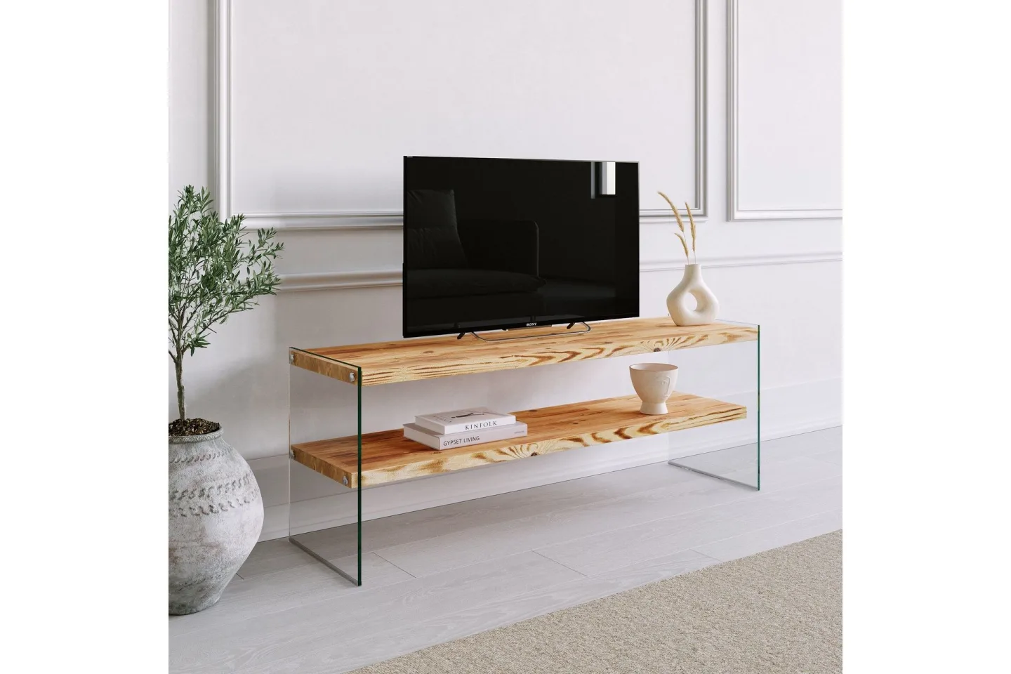 Assanisa Tv-bänk 120 cm - Natur