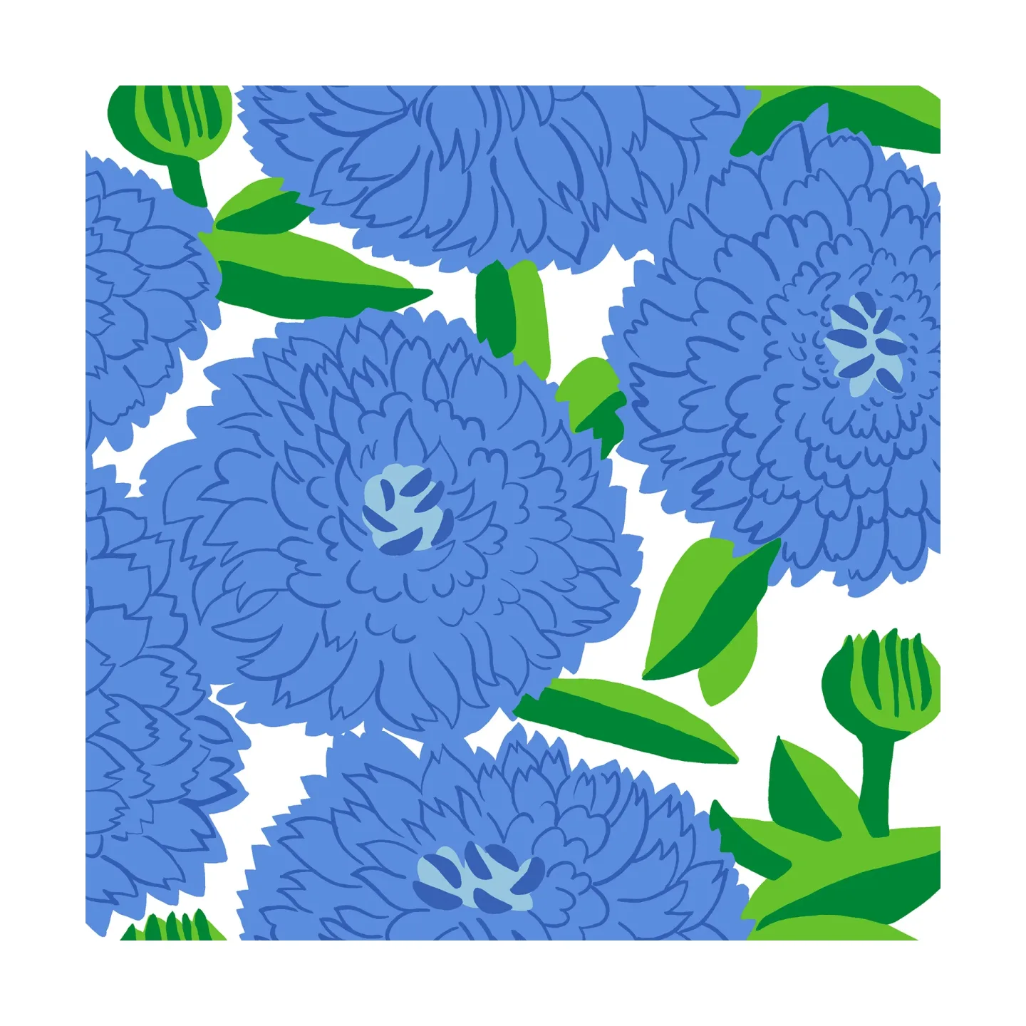 Marimekko Primavera Serviette 33 x 33cm 20 pack Blue