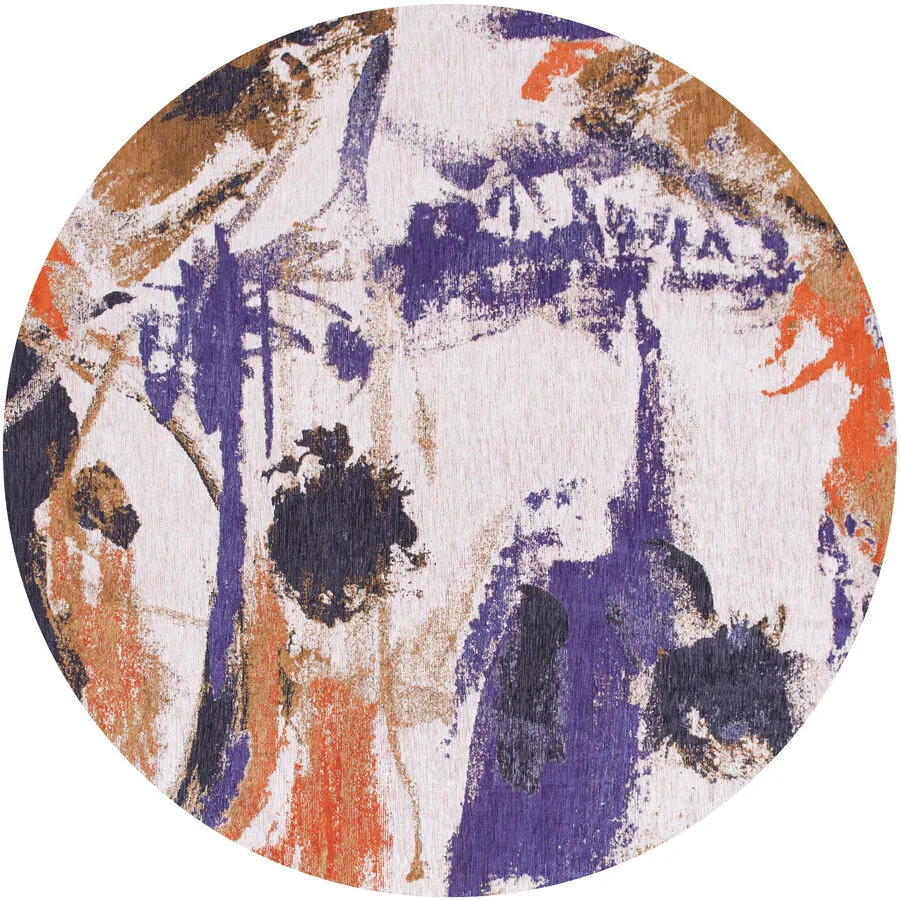 Teppich Fresque Purple Polyester 240 x 240 cm