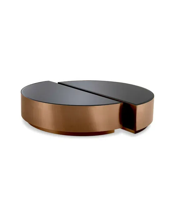 Astra Couchtisch schwarz / Messing 2er-Set