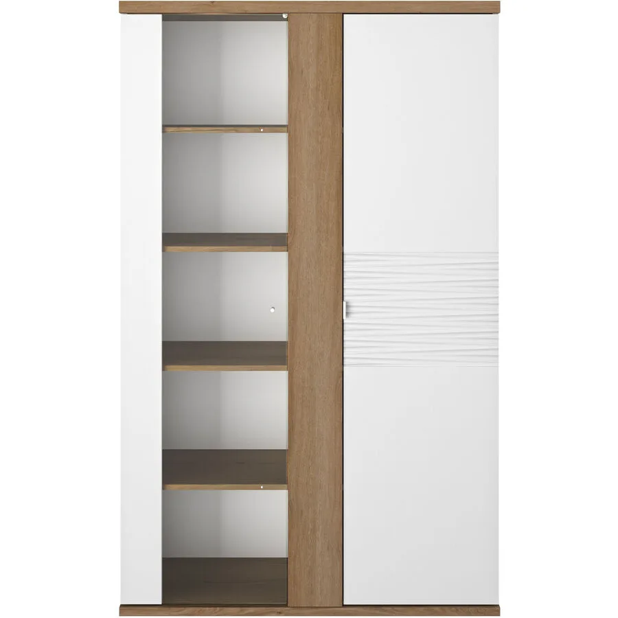 Vitrine Otello eiche/weiss Holzwerkstoff B 45 H 178 cm