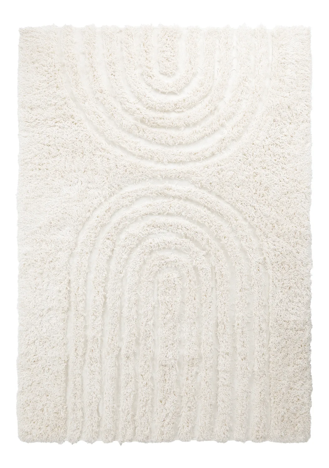 Ryetepper - Lindos Natural Cotton Shaggy (hvit) (Størrelse: 240 x 340 cm)