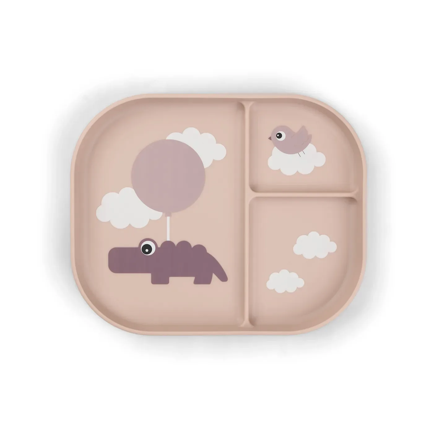 Done by deer Happy Clouds Foodie Kinderteller 18x22 cm Powder
