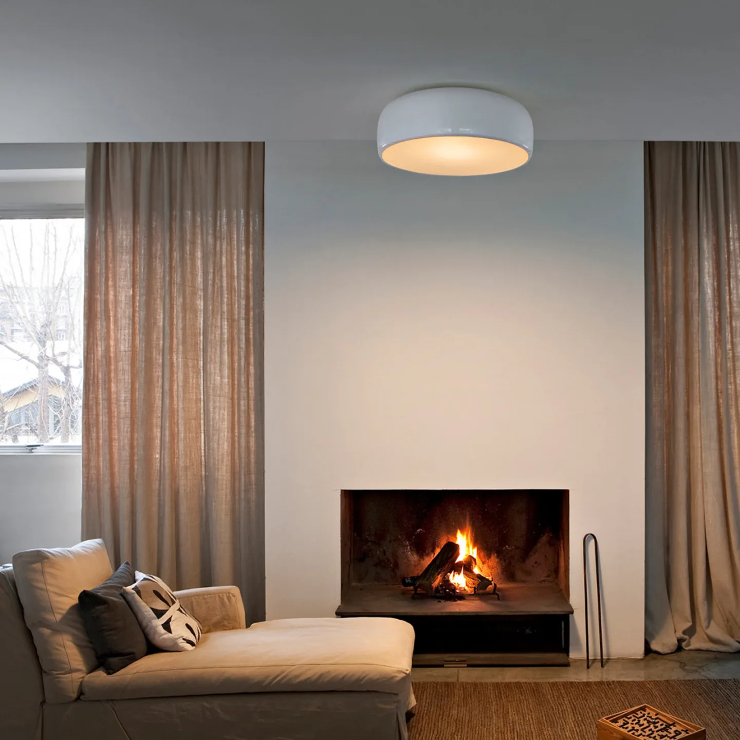 Smithfield C Pro Deckenleuchte Weiß - Flos - Wohnzimmer - Design - Metall - Rund