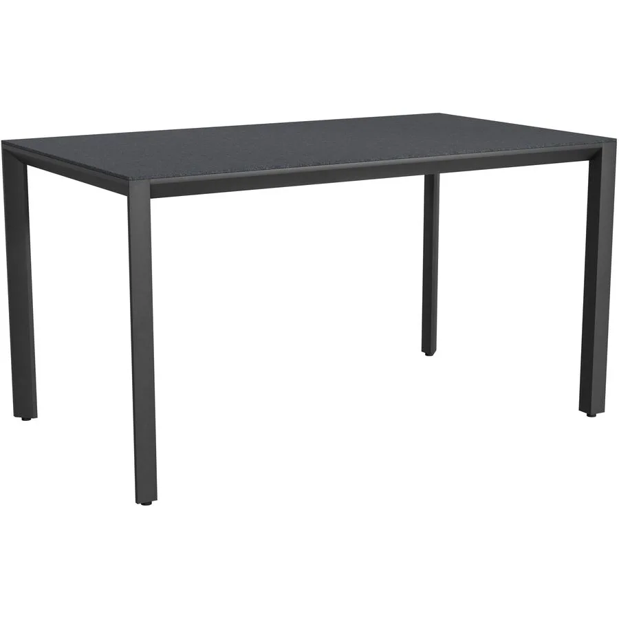 Gartentisch Tropea Schwarz matt / Sirius Mineralkeramik/Stahl pulverbeschichtet B 140 T 80 cm - Möbel Konfigurator: Traummöbel individuell