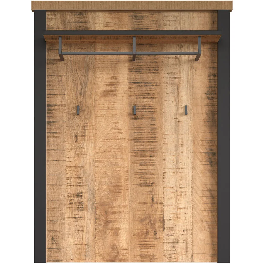 Garderobenpaneel Rhodes braun/schwarz Holzwerkstoff B 73 T 27 H 95 cm