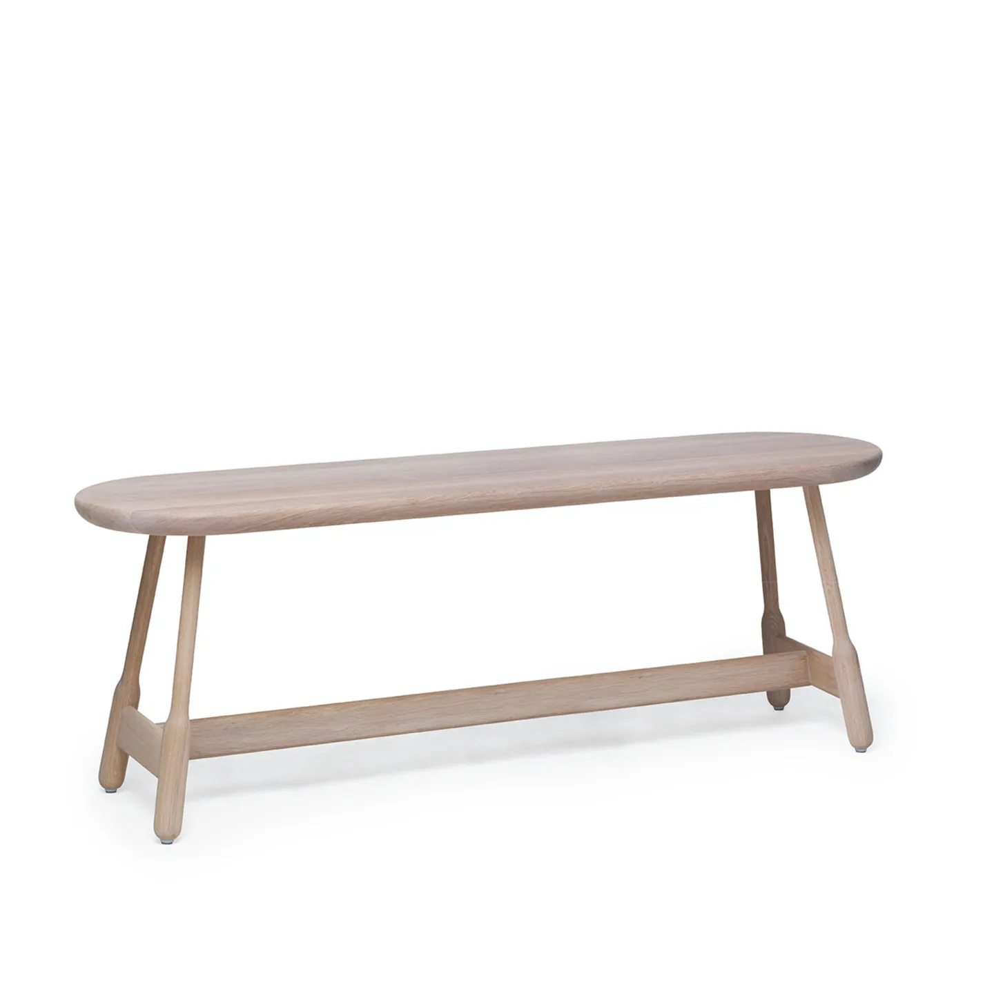 Massproductions - Albert Bench - W 160, H 500, White Oiled Oak - TV-bänkar - Chris Martin - Vit - Trä