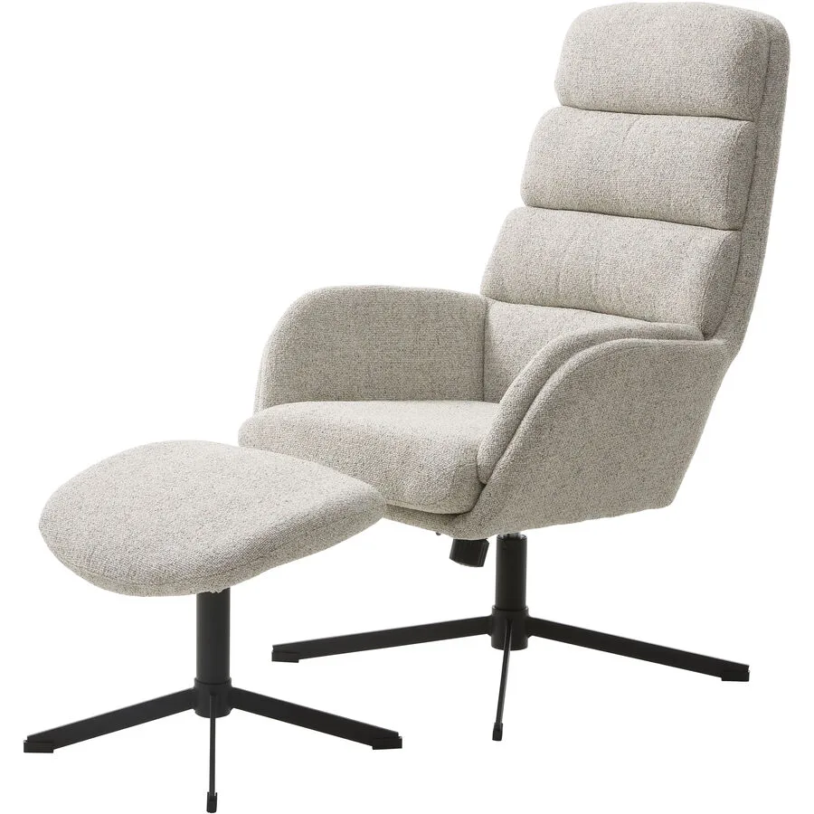 Sessel Haby Off White 100% Polyester/Metall B 69 cm T 76.5 H 107 cm