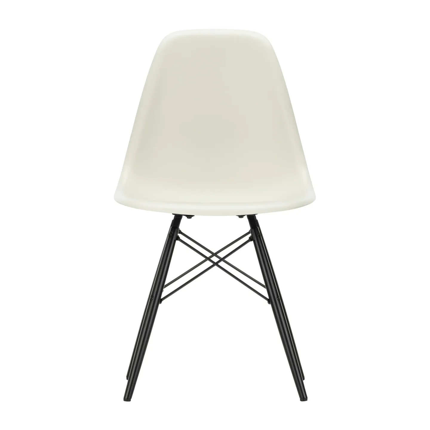 Vitra Eames plastic side chair DSW stol svartbetsad Pebble