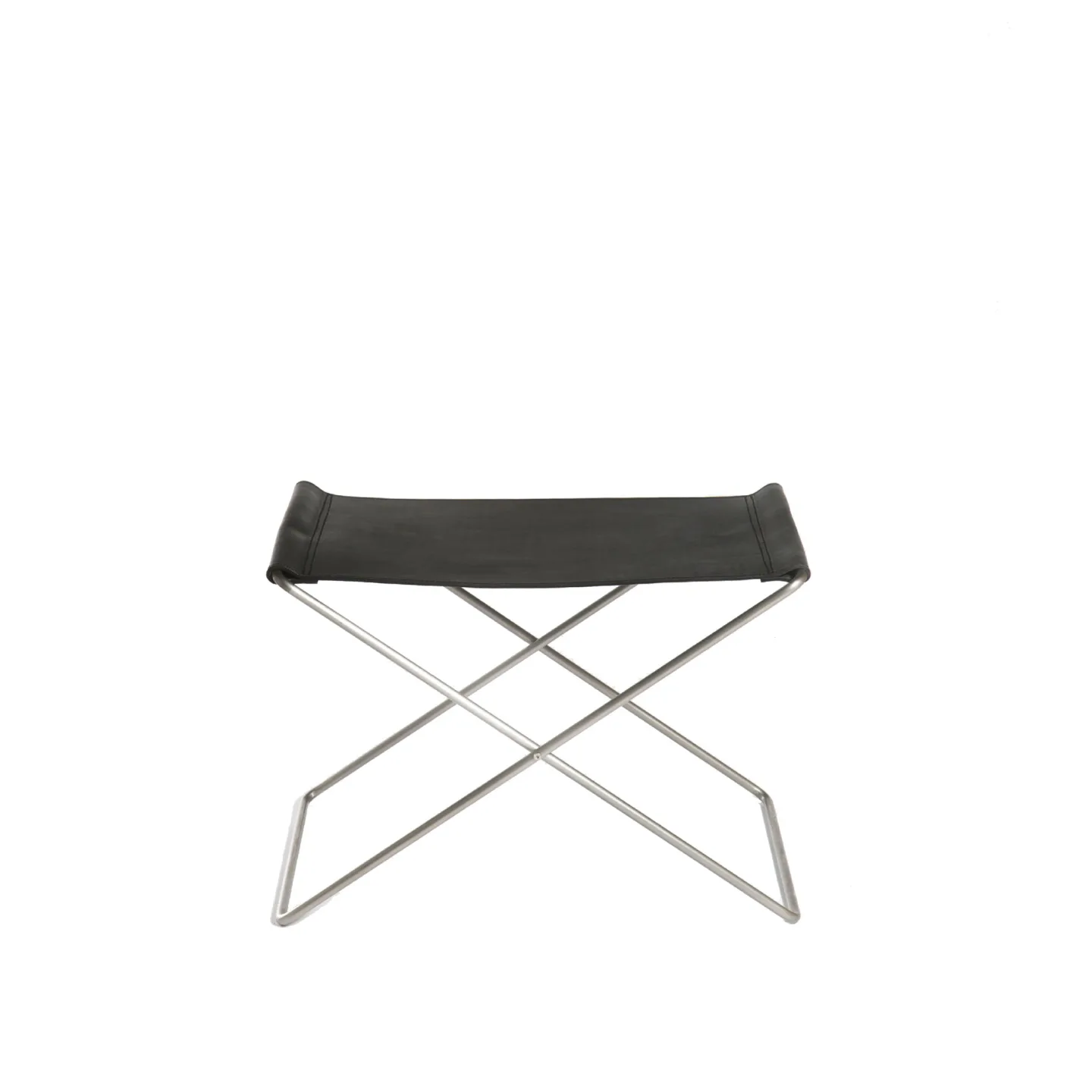 OX Denmarq - Ox Stool, Stainless Steel Frame, Leather: Black - Pallar - Dennis Marquart - Svart - Läder/Metall