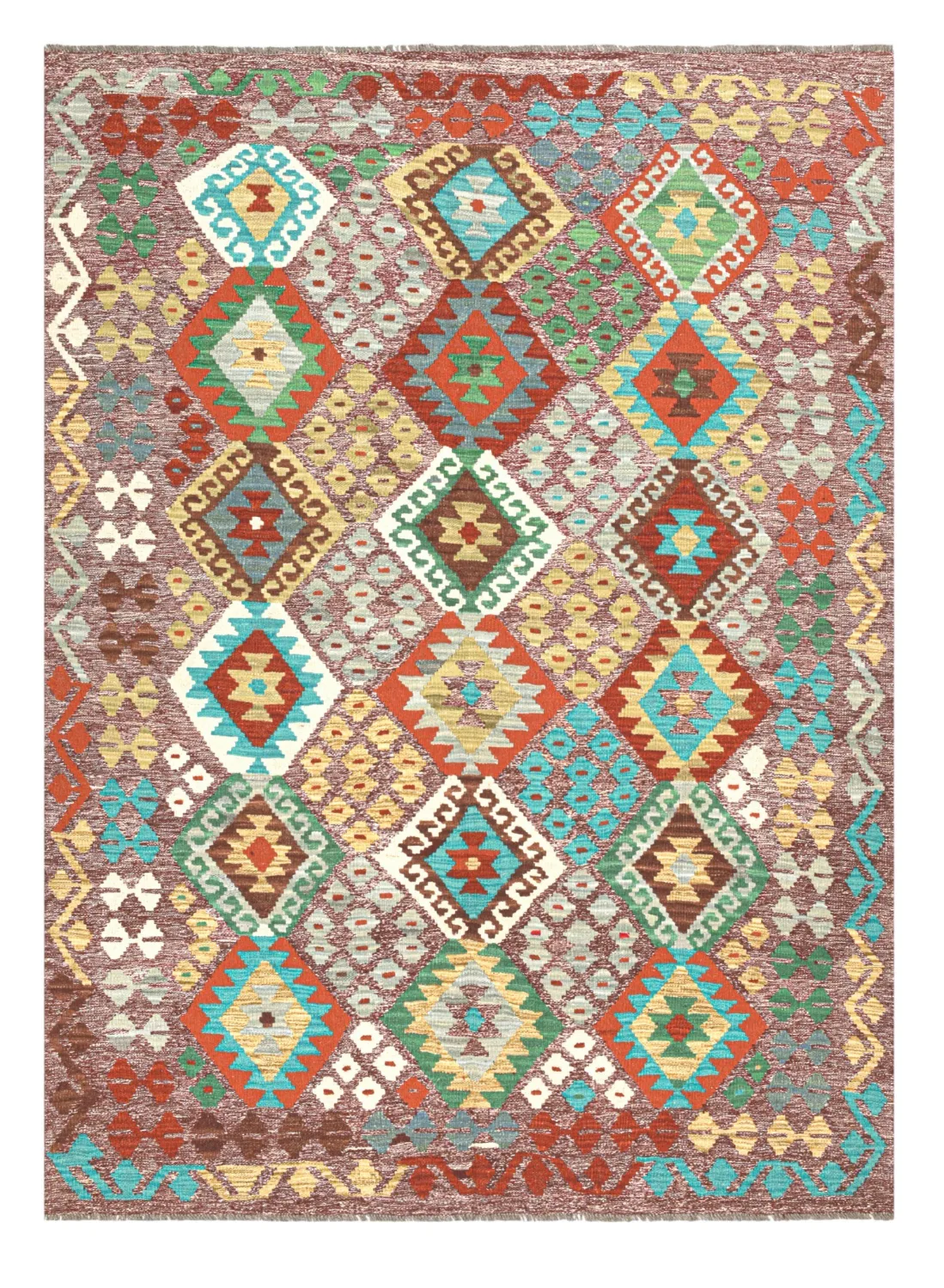 Orientalsk Teppe - Vegi Kelim Hand Woven - 174 x 241 cm (Størrelse: 174 x 241 cm)