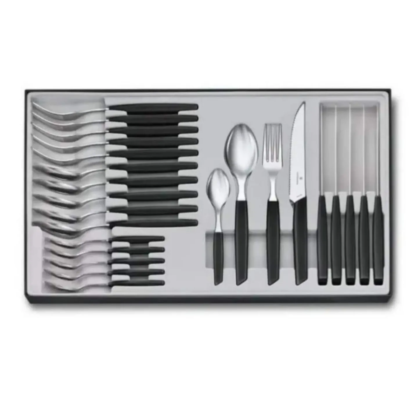 Alltron Besteck-Set Swiss Modern, 24-teilig Von Victorinox Schwarz | Schubiger Möbel