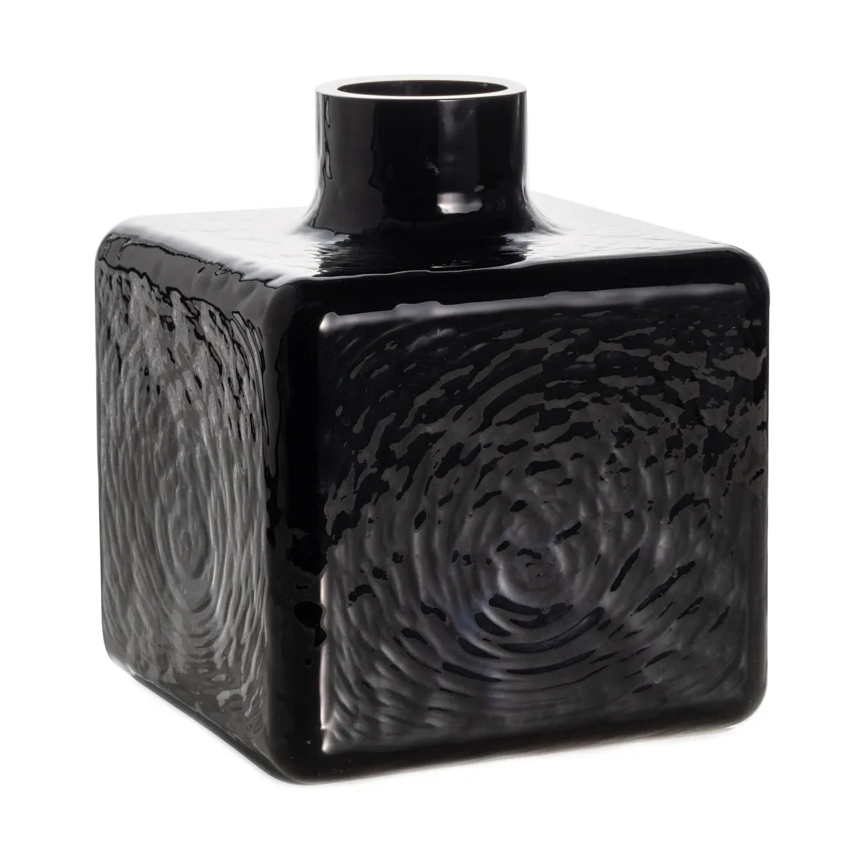 Fogia Cube Vase Schwarz, 23×20×20 cm