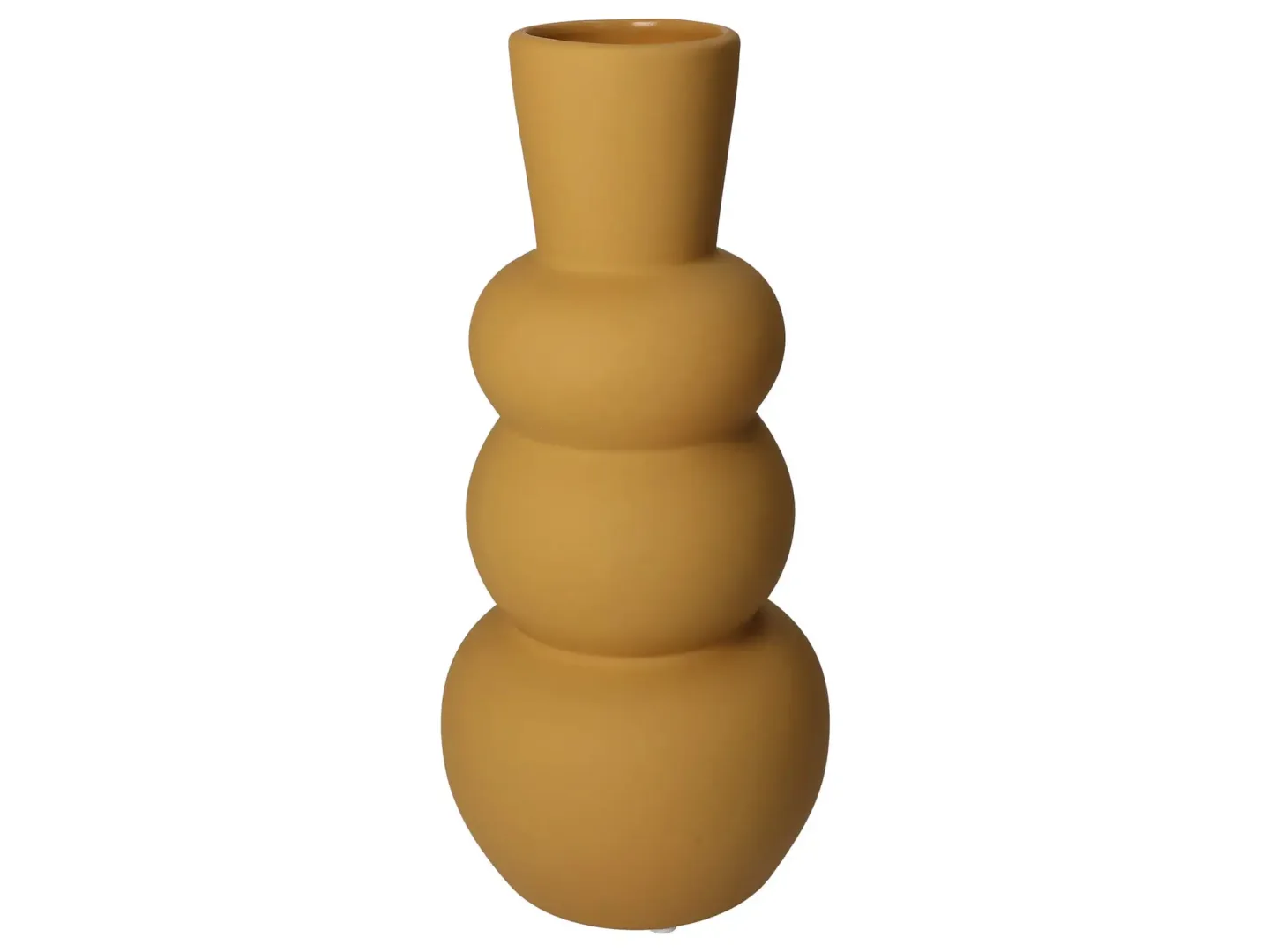 Kersten Vase Matte Haptik Ocker H: 30 cm Gelb | Schubiger Möbel