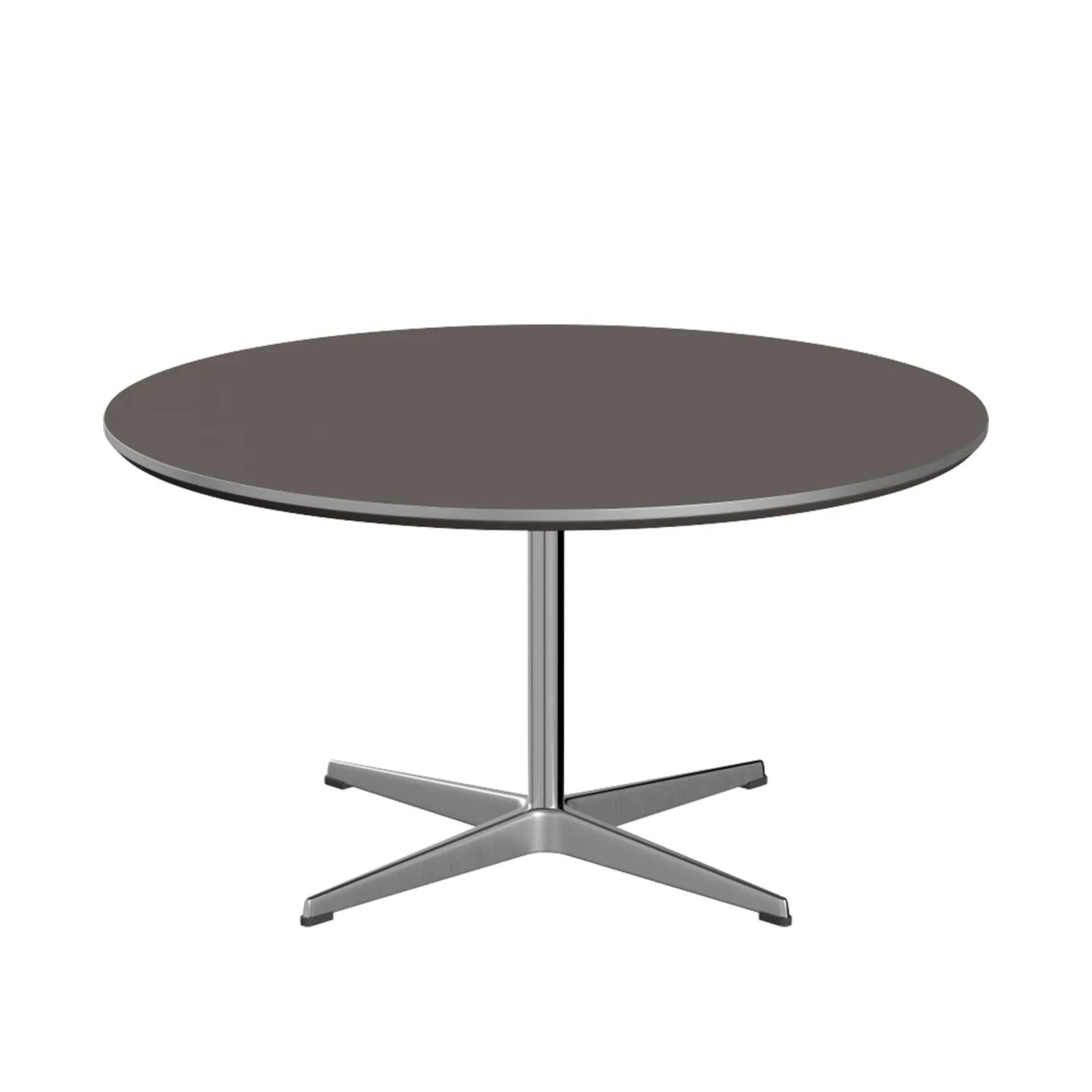 Fritz Hansen - A223 Cirkulär Soffbord, Ø90 cm, Laminat, Grey - Soffbord - Arne Jacobsen,Piet Hein - Grå - Metall/Trä