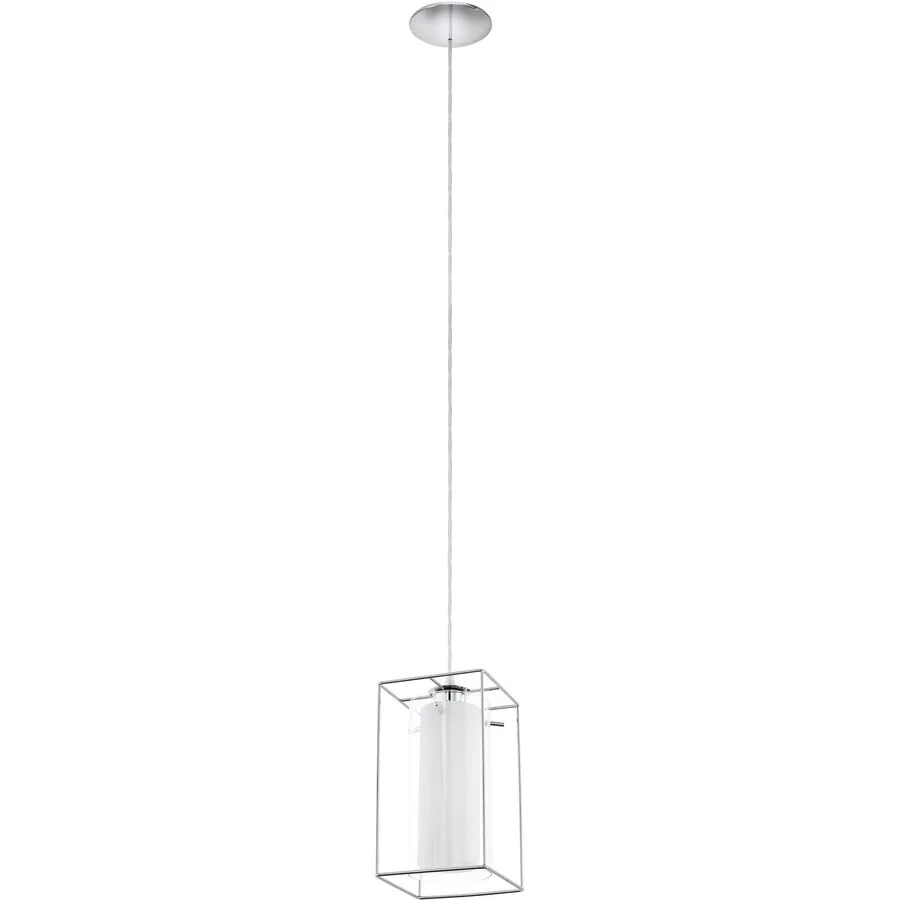 Eglo Pendellampe Loncino 1 Grau Stahl 15 cm 110 cm - Farbe: chrom