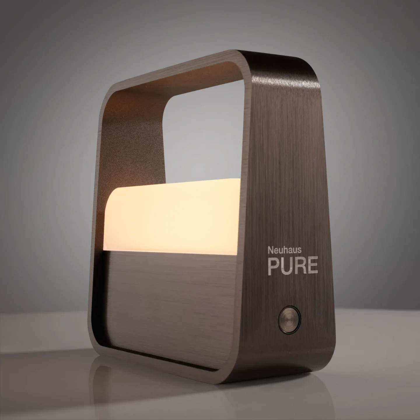 Go LED-Akku-Tischleuchte, dark-metal brown, Aluminium - PURE PURE Go - Wohnzimmer - Modern - Eckig
