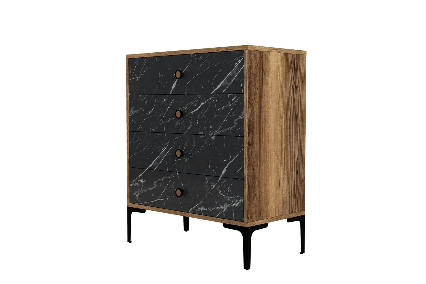 Ameias Byrå 76x90,7 cm Brun/Svart - Hanah Home