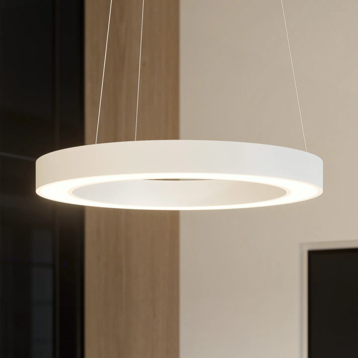 Sharelyn LED-pendellampe, hvid, ring, CCT - Arcchio - Køkken - Moderne - Aluminium - Med én lyskilde